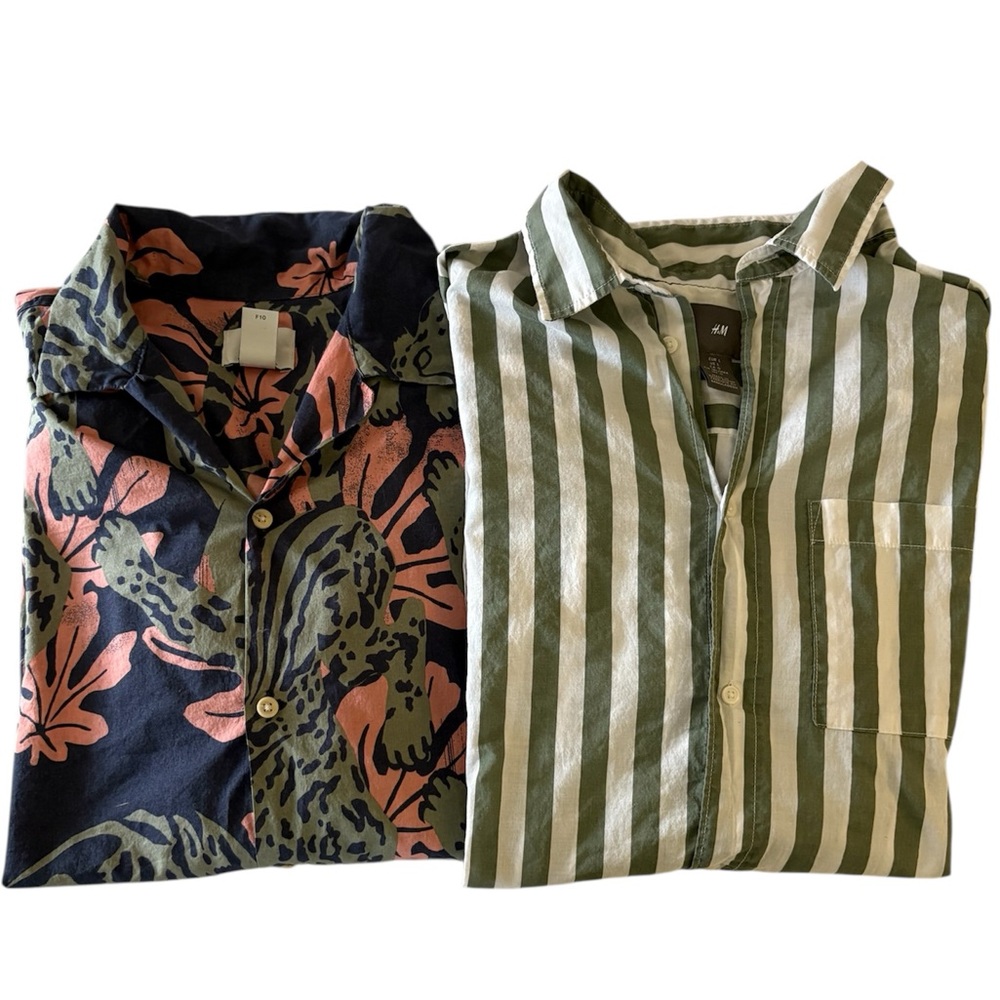 Men’s H&M Short Sleeve Button Down Shirt Bundle Large